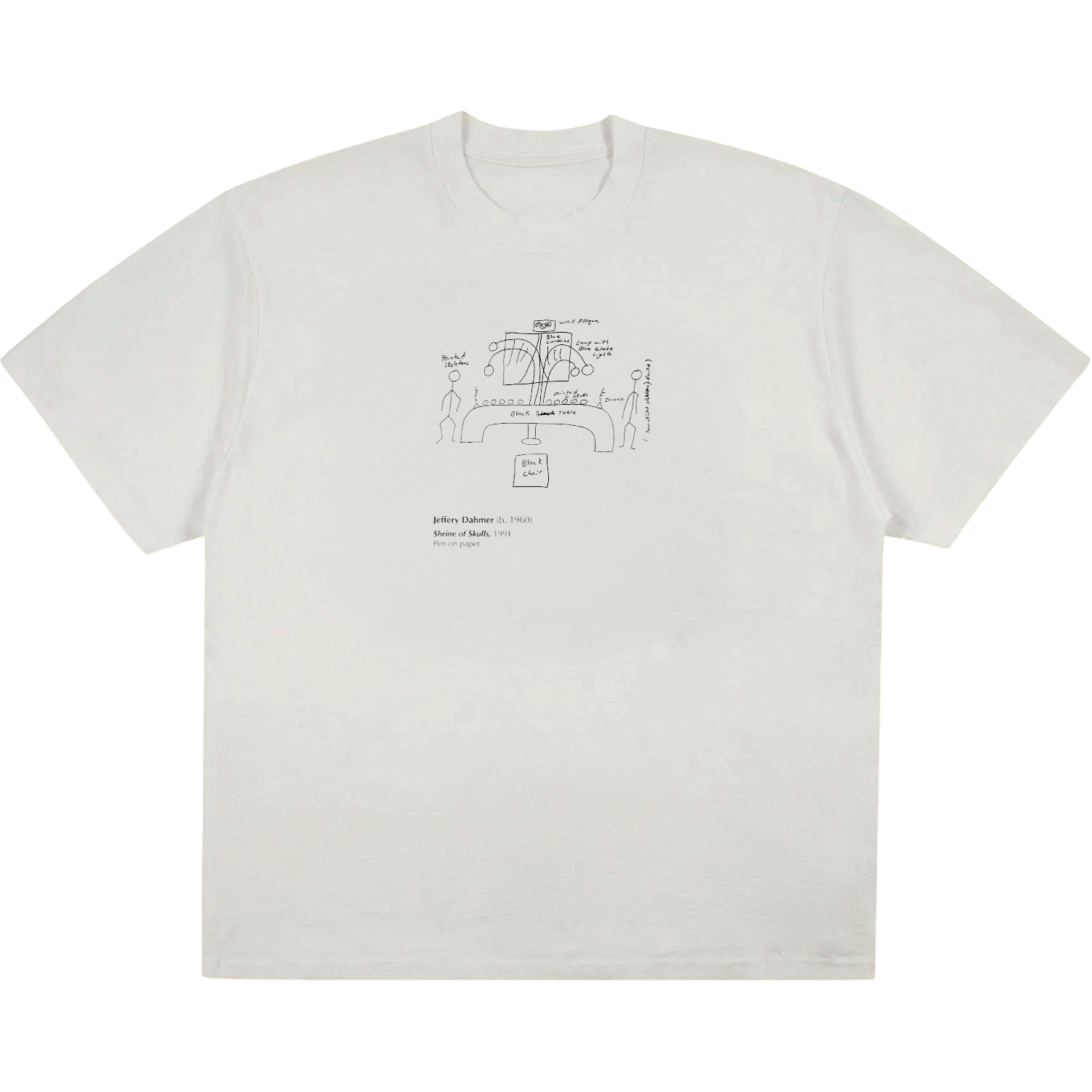 Jeffrey Dahmer Skull Altar Sketch Tee