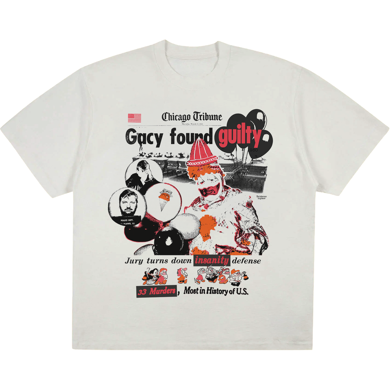 John Wayne Gacy Found Guilty Tee